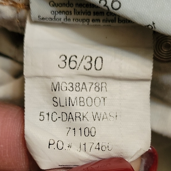 Men's Calvin Klein Slim bootcut Jeans dark Wash Waist 36 Inseam 30 - Picture 3 of 11